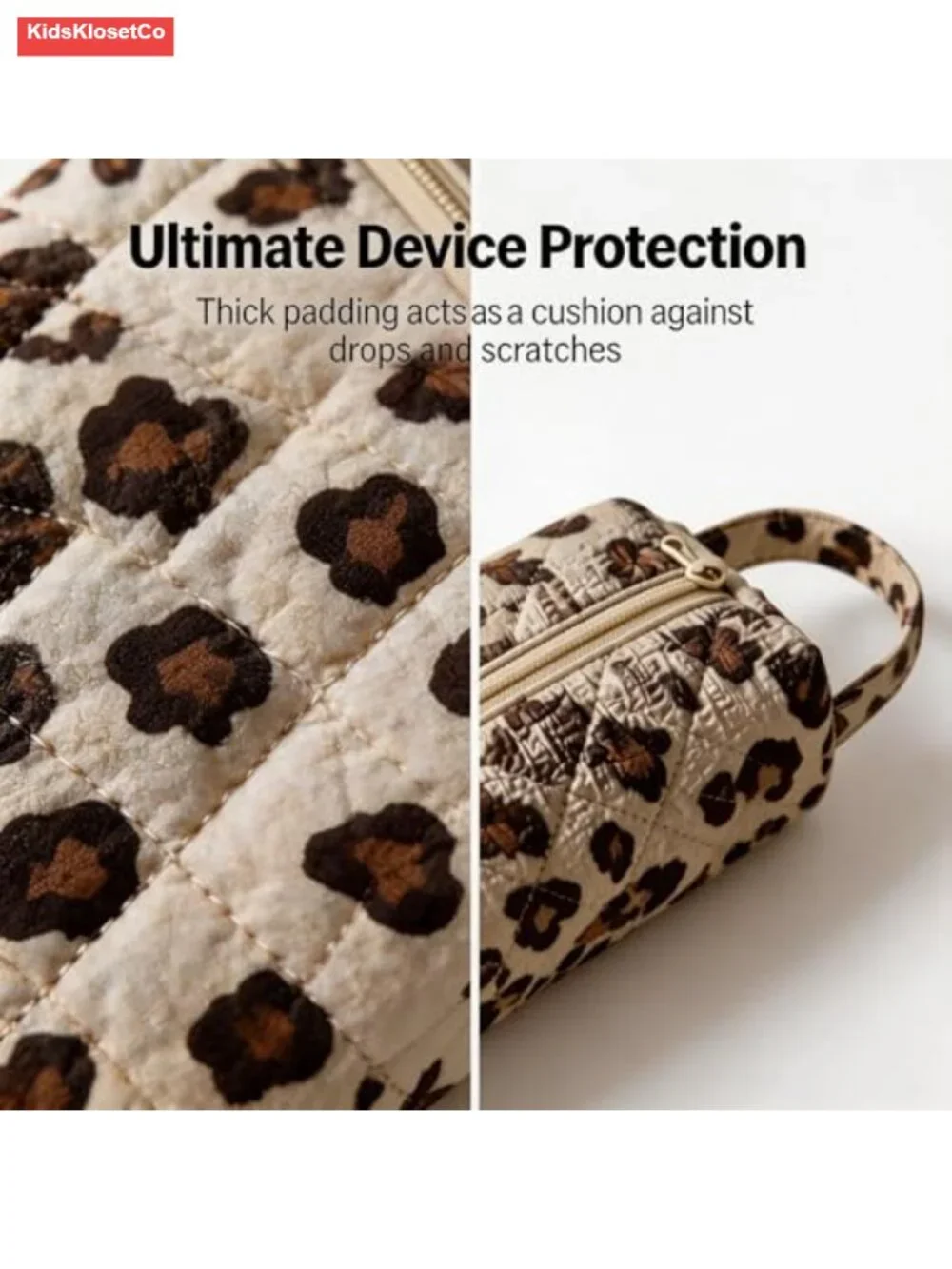 Quilted Hair Tools Travel Bag Organizer - Water Resistant Polyester